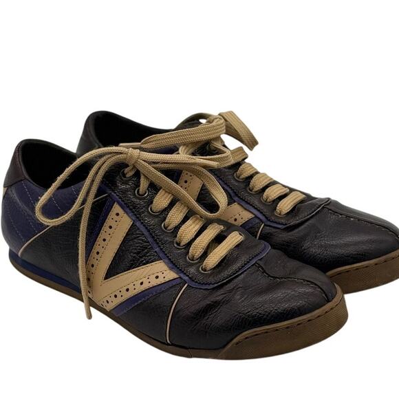 Louis Vuitton Leather Colorblock Pattern Sneakers*SIZE 5 womens - Picture 1 of 16